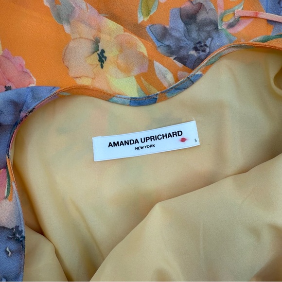Amanda Uprichards Revolve Ibiza Dress‎ in Havana Small Orange Floral Silk - Picture 12 of 14